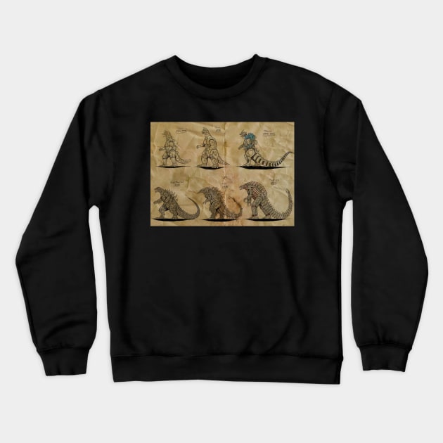 The Eveolution Mechagodzilla Crewneck Sweatshirt by sabargeh